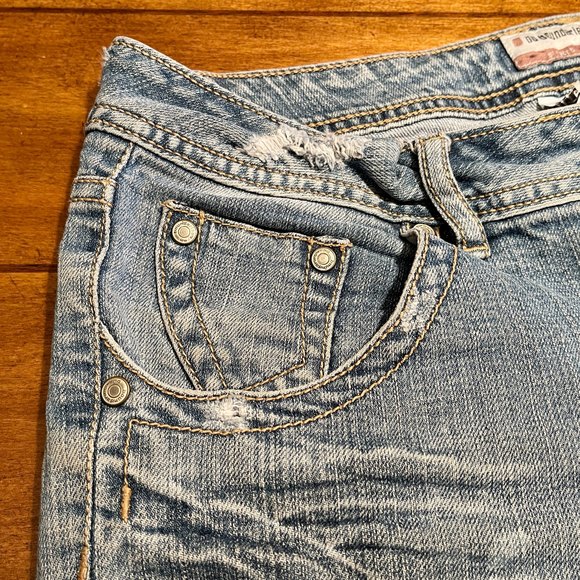 No Boundaries Stretch Denim Shorts Distressed Light Wash Junior 11 S1090-378 - Picture 7 of 10